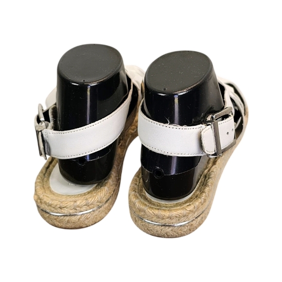 Rebecca Minkoff Womens Gabriel Espadrille Platform Sandals Sz 10 White Beachy - Picture 9 of 12